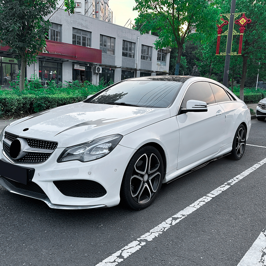 AMP-Z Side Skirt Rocker Panel Splitter Lip For Mercedes Benz E Class E Coupe C207 AMG 2009-2016