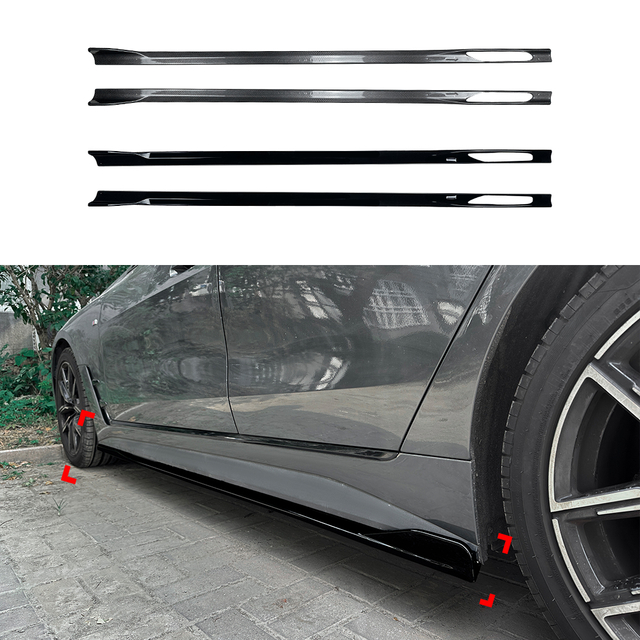 AMP-Z Side Skirt Rocker Panel Splitter Lip For BMW G26 M Sport 2020+