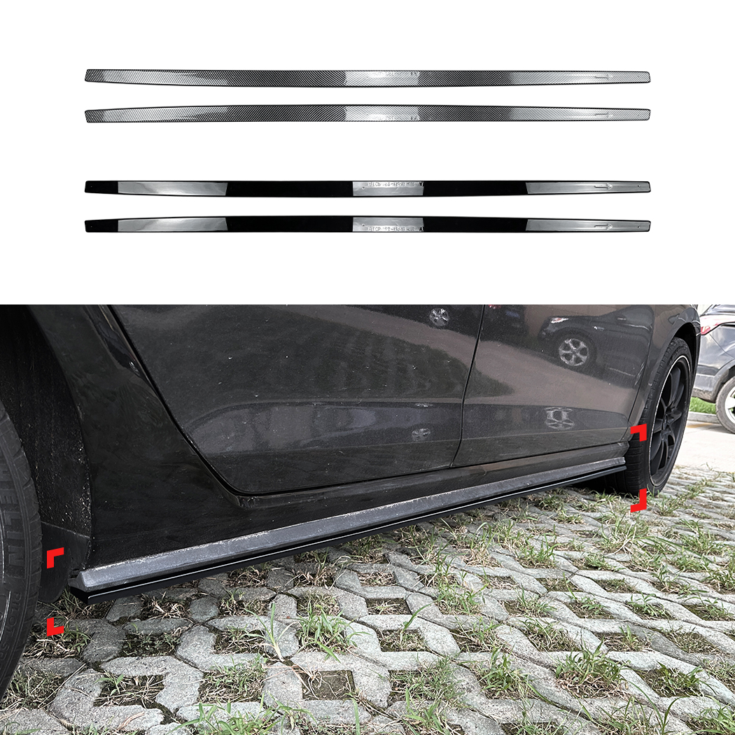 AMP-Z Side Skirt Rocker Panel Splitter Lip For VW Volkswagen Golf MK7 7.5 GTI R GTD GTE 2013-2019
