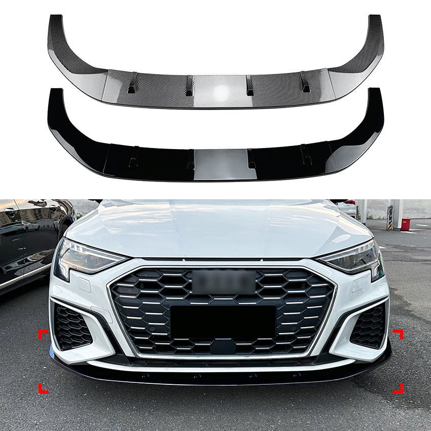Front Bumper Lip Spiltter For Audi A3 S3 8Y 2020-2024