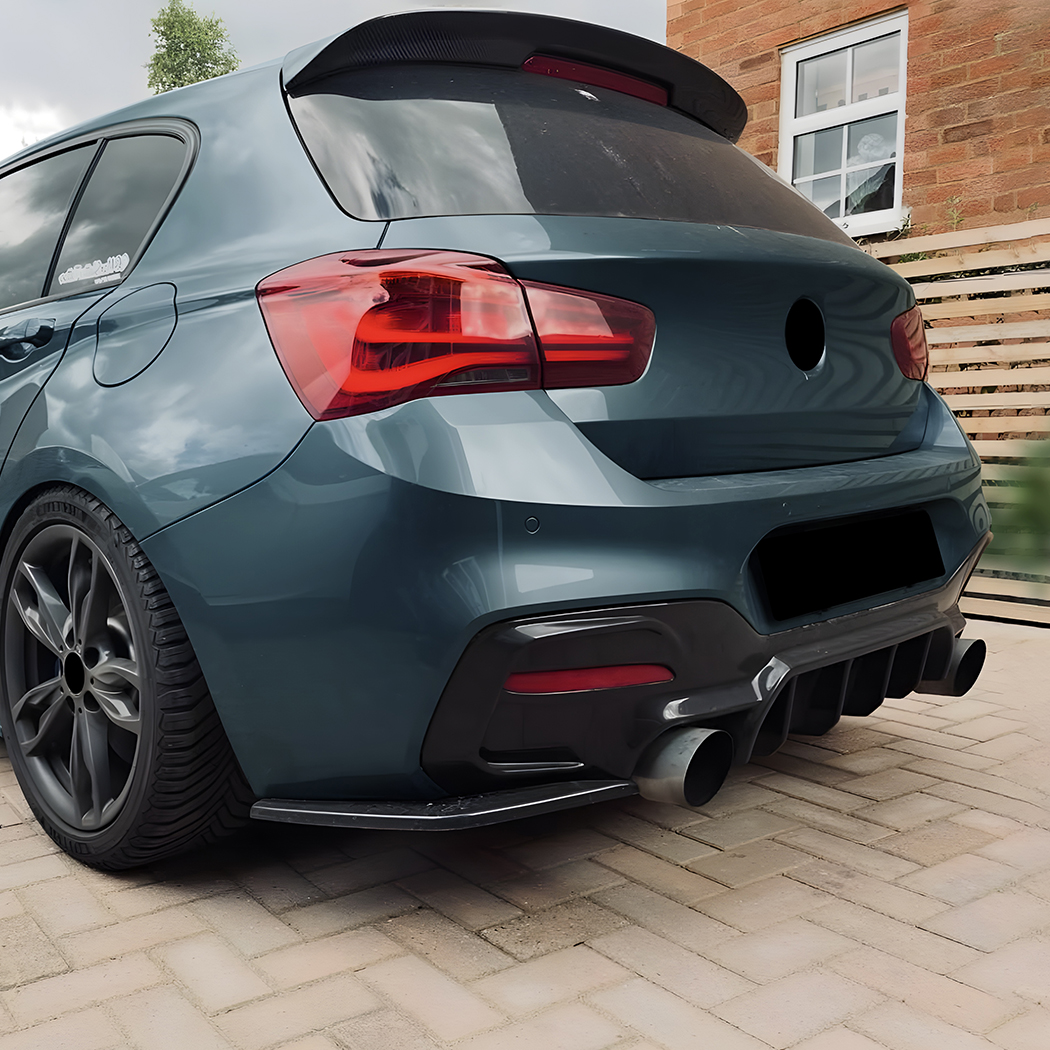 AMP-Z Rear Bumper Spoiler Lip For BMW 1 Series F20 F21 LCI M Sport 2015-2019