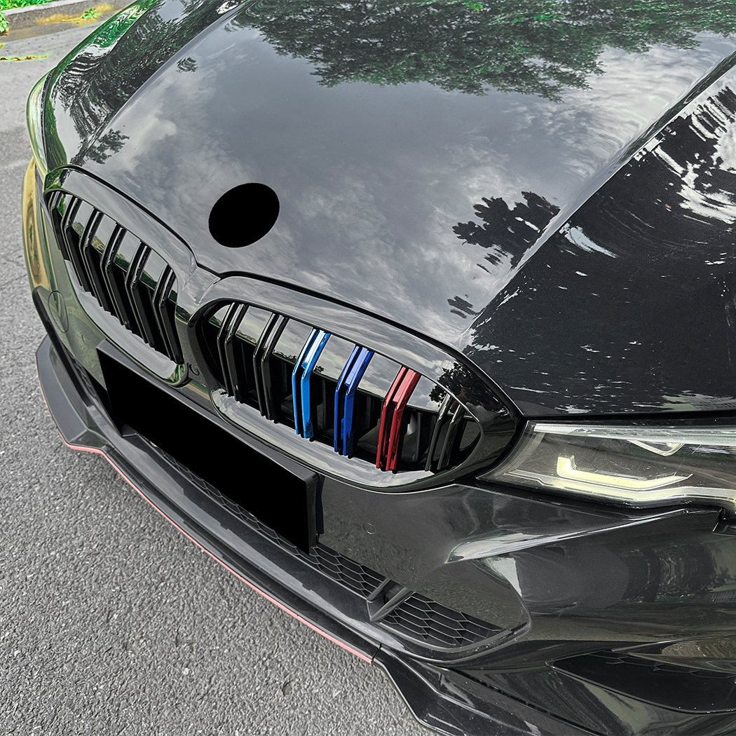AMP-Z Front Bumper Grille Grill Black For BMW 3 Series G20 Pre-facelift 2019-2022