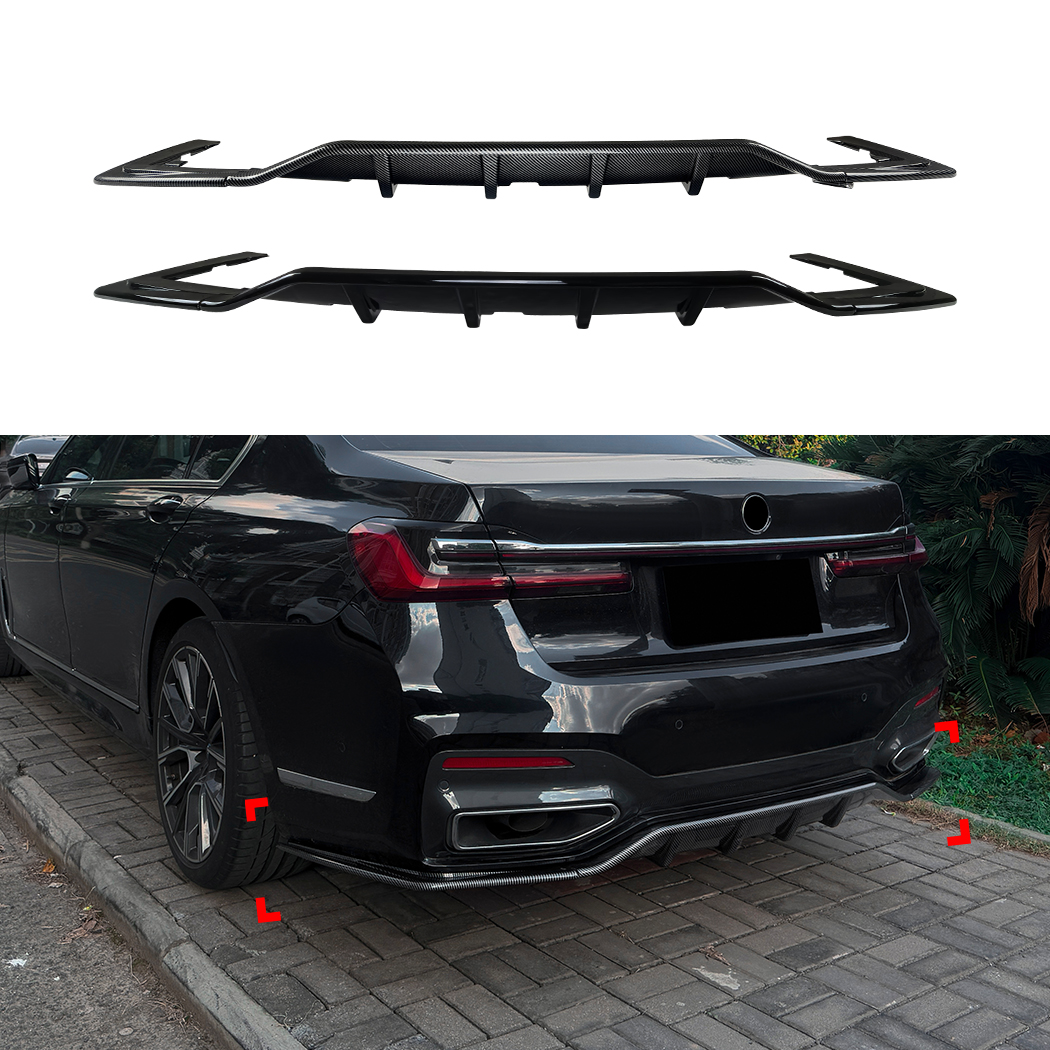 AMP-Z Rear Bumper Spoiler Lip For BMW 7 Series G11 G12 facelift M Sport 2019-2022