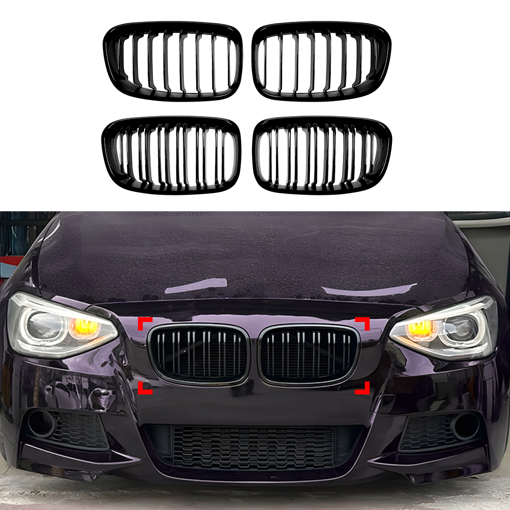 AMP-Z Front Bumper Grille Grill For BMW 1 Series F20 F21 Pre-Facelift 2011-2014