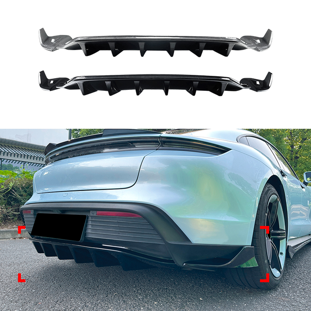 AMP-Z Rear Bumper Spoiler Lip For Porsche Taycan 2019+