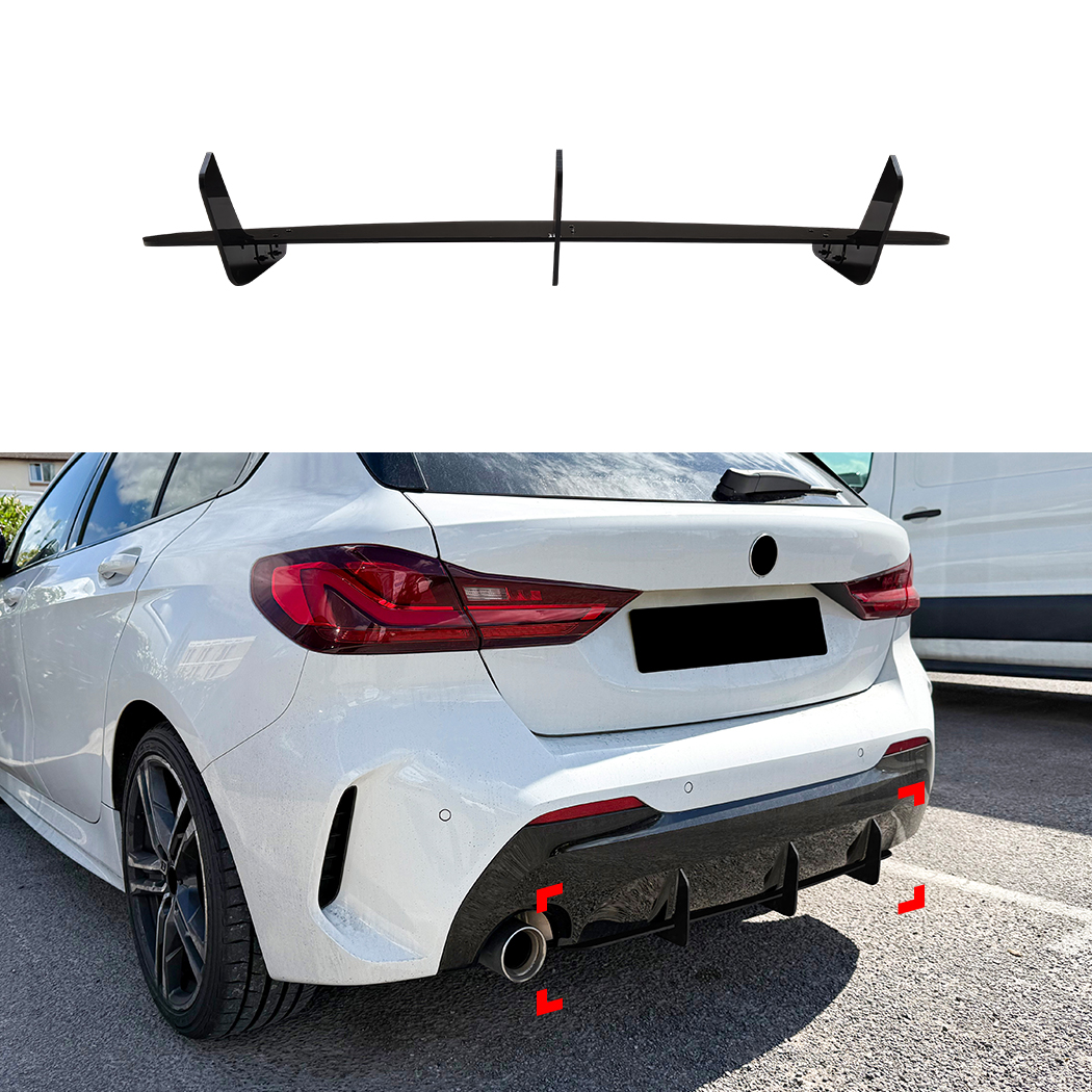AMP-Z Rear Bumper Spoiler Diffuser Valance Lip For BMW 1 Series F40 M Sport 2019-2024
