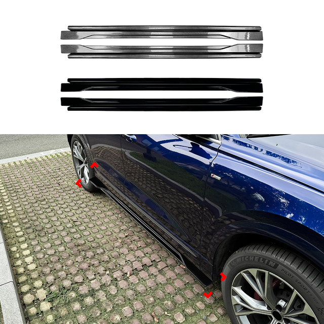 AMP-Z Side Skirt Rocker Panel Splitter Lip For Audi Q8 SQ8 2019+