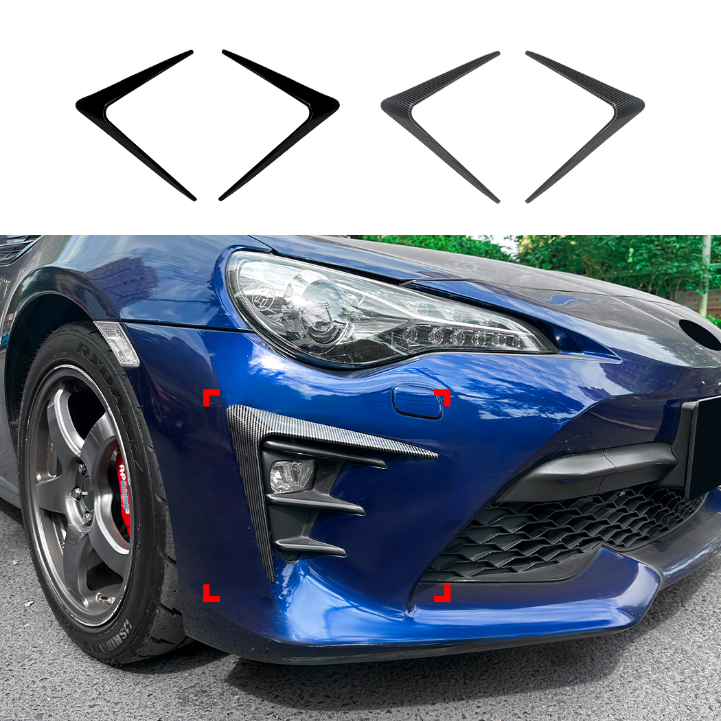 Front Bumper Fins Spoiler Canards For Toyota GT86 Facelift 2017-2020