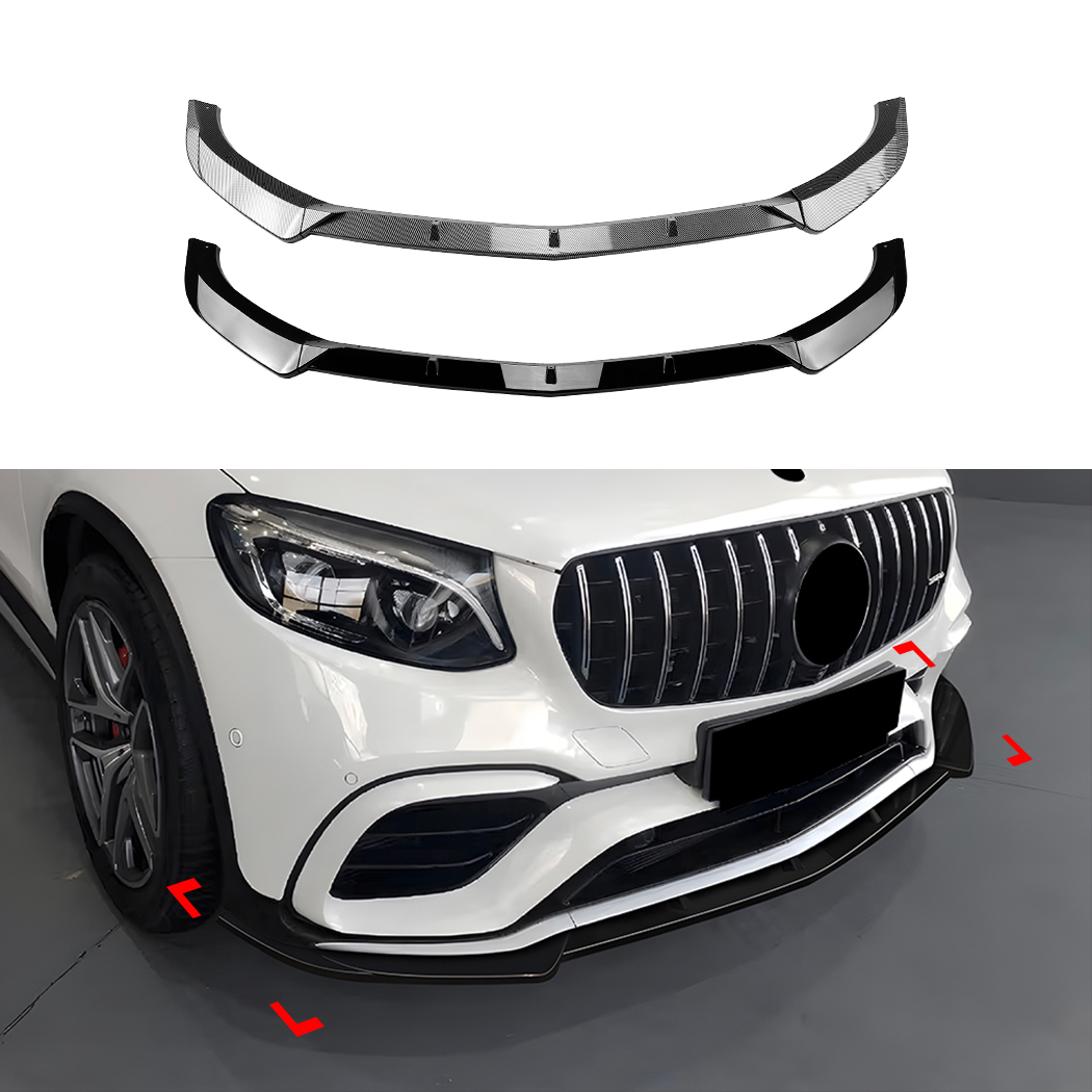 AMP-Z Front Bumper Lip Spiltter For Mercedes Benz GLC Class X253 Pre-facelift 2016-2019