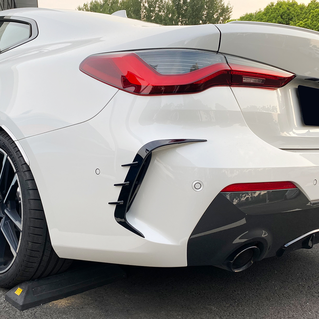 AMP-Z Rear Bumper Fins Spoiler Canards For BMW 4 Series G22 G23 M Sport 2020+