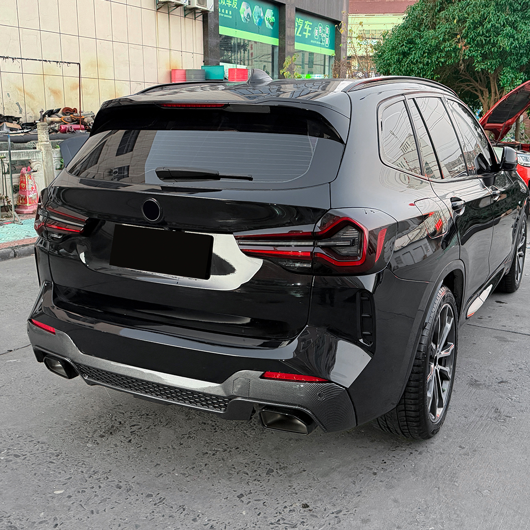 AMP-Z Rear Bumper Spoiler Lip For BMW X3 G01 LCI M Sport 2022-2024