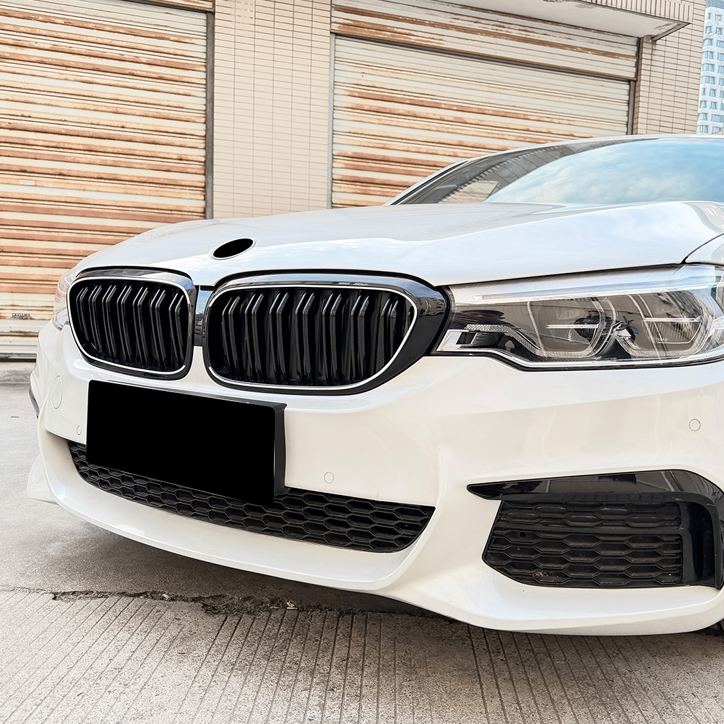 AMP-Z Front Bumper Grille Grill With Lights For BMW 5 Series G30 G31 Pre-Facelift 2017-2020