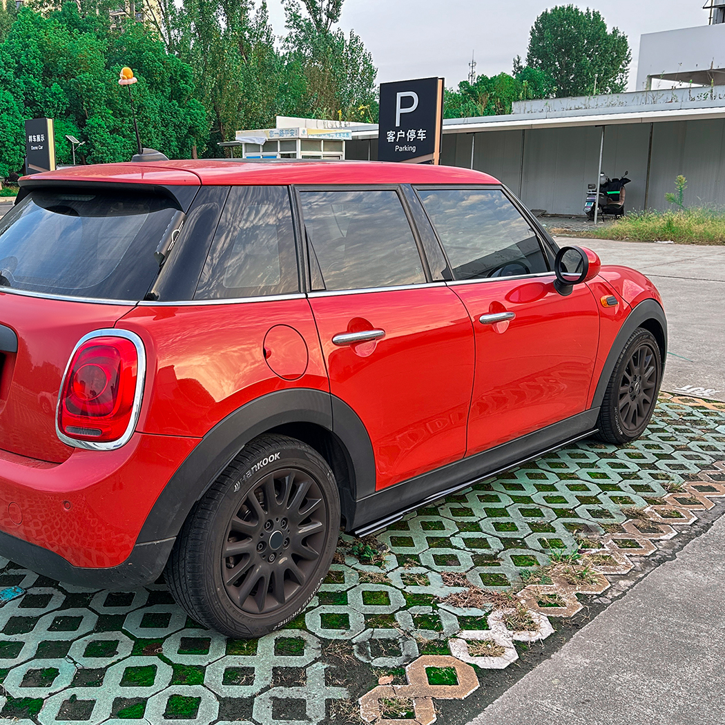 AMP-Z Side Skirt Rocker Panel Splitter Lip For BMW Mini Cooper F55 4-Doors Standard 2014-2024