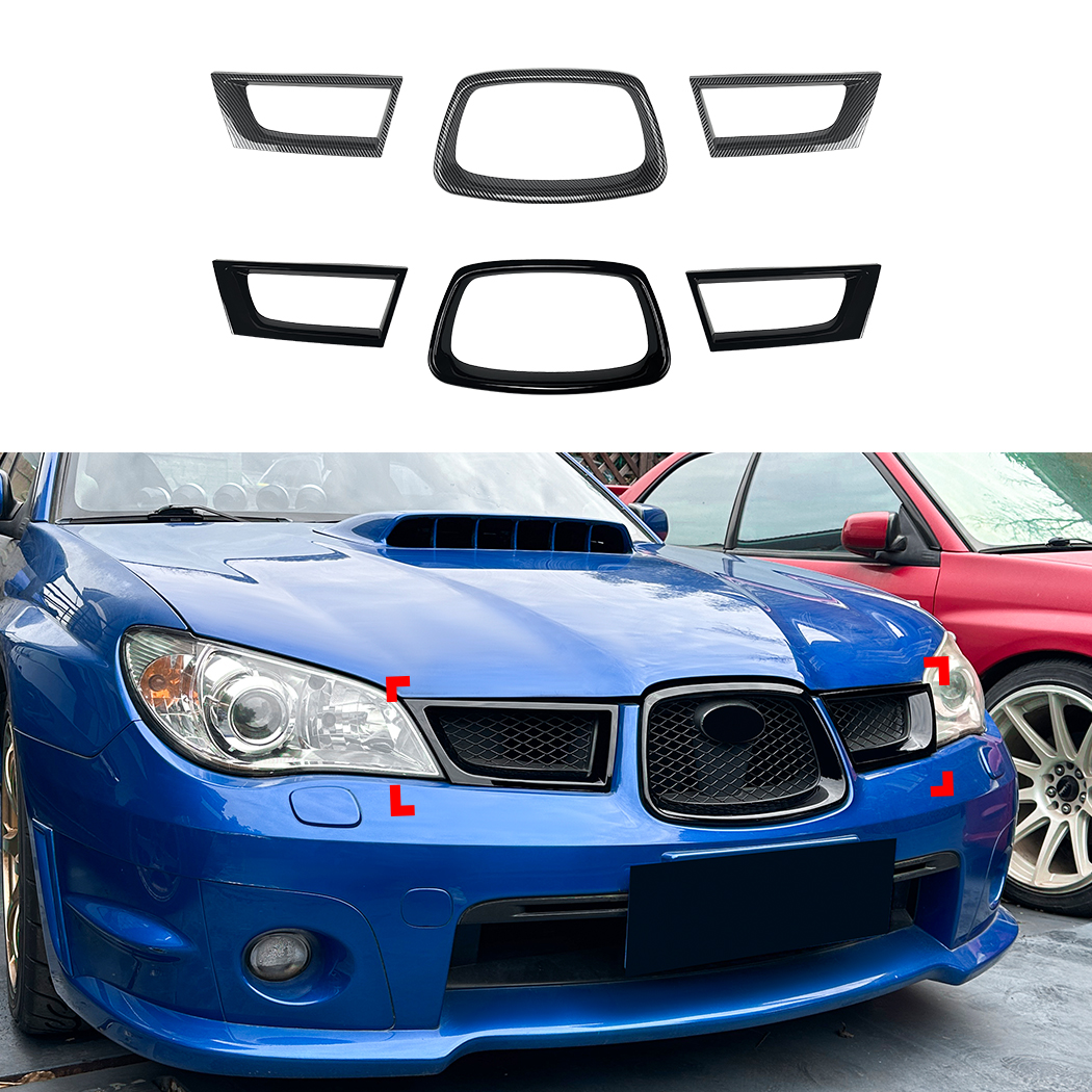 AMP-Z Front Bumper Grille Grill For Subaru Impreza WRX STI 2006-2007