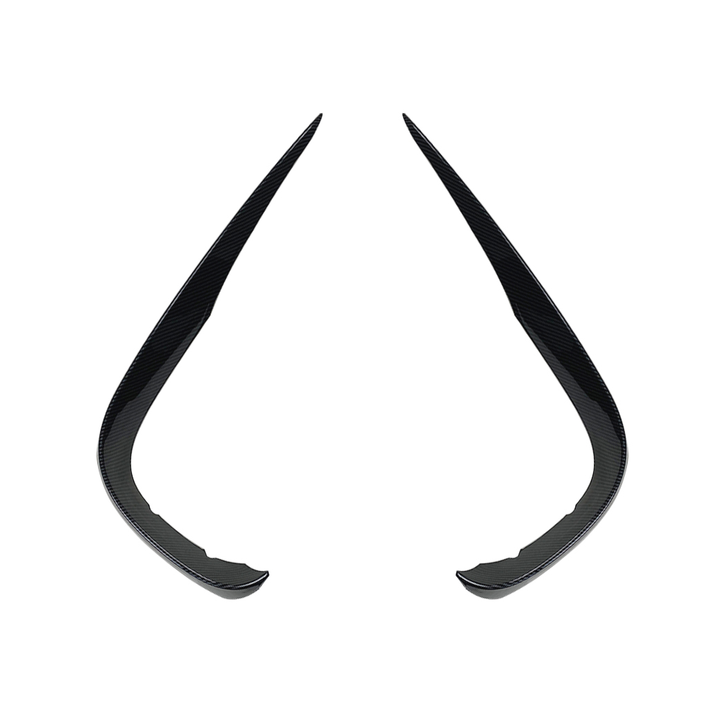 AMP-Z Front Bumper Fins Spoiler Canards Long For Mercedes Benz E Class W213 C238 Pre-Facelift AMG-Line 2016-2020