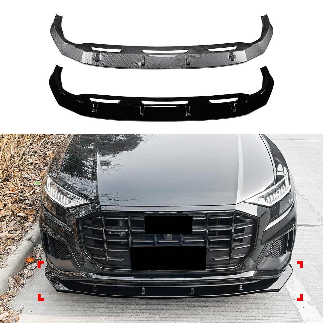 AMP-Z Front Bumper Lip Spiltter For Audi Q8 SQ8 Sline 2019-2023
