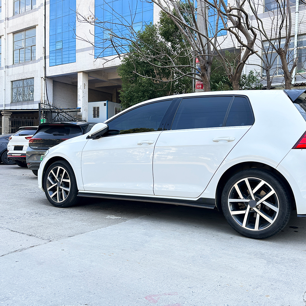 AMP-Z Side Skirt Rocker Panel Splitter Lip For VW Volkswagen Golf MK7 7.5 2013-2016