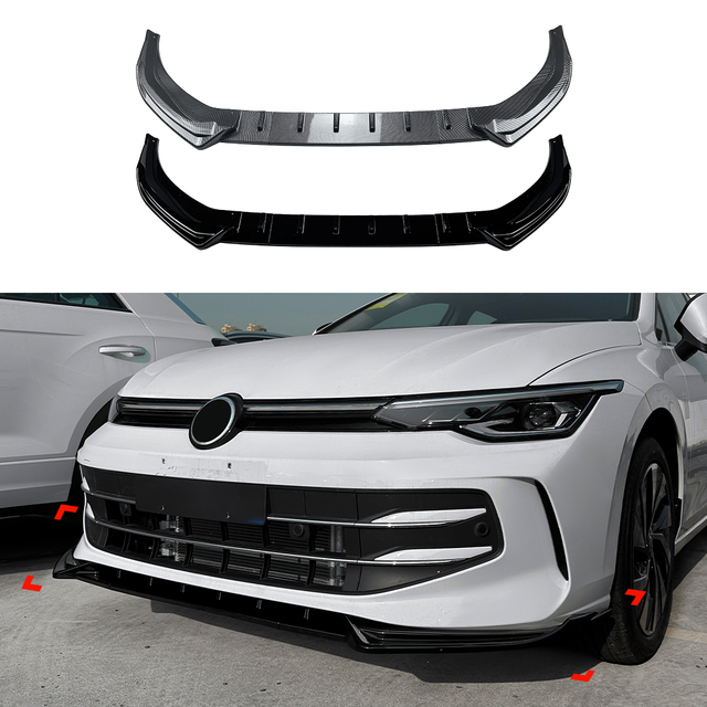 amp-z الأمامي الشفاه الشفاه spiltter لـ VW Volkswagen Golf MK8 8.5 Standard 2024+