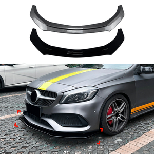 AMP-Z Front Bumper Lip Spiltter For Mercedes Benz A Class W176 A45 AMG Line 2013-2018
