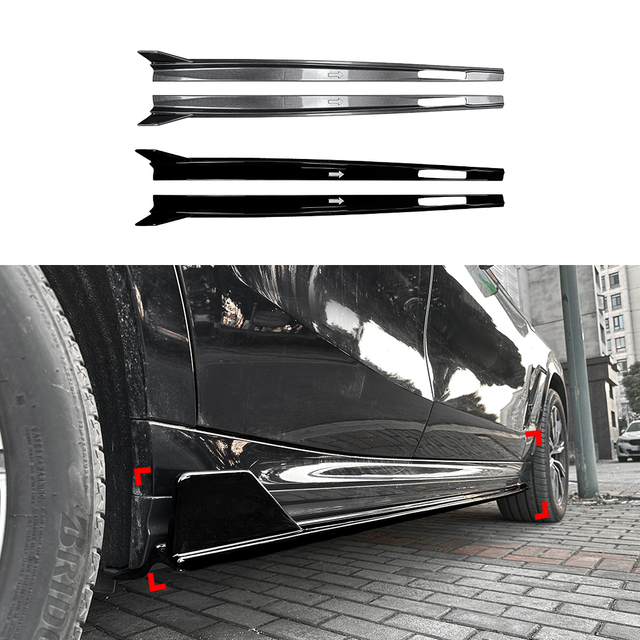 AMP-Z Side Skirt Rocker Panel Lip Lip لـ BMW X6 G06 2019+