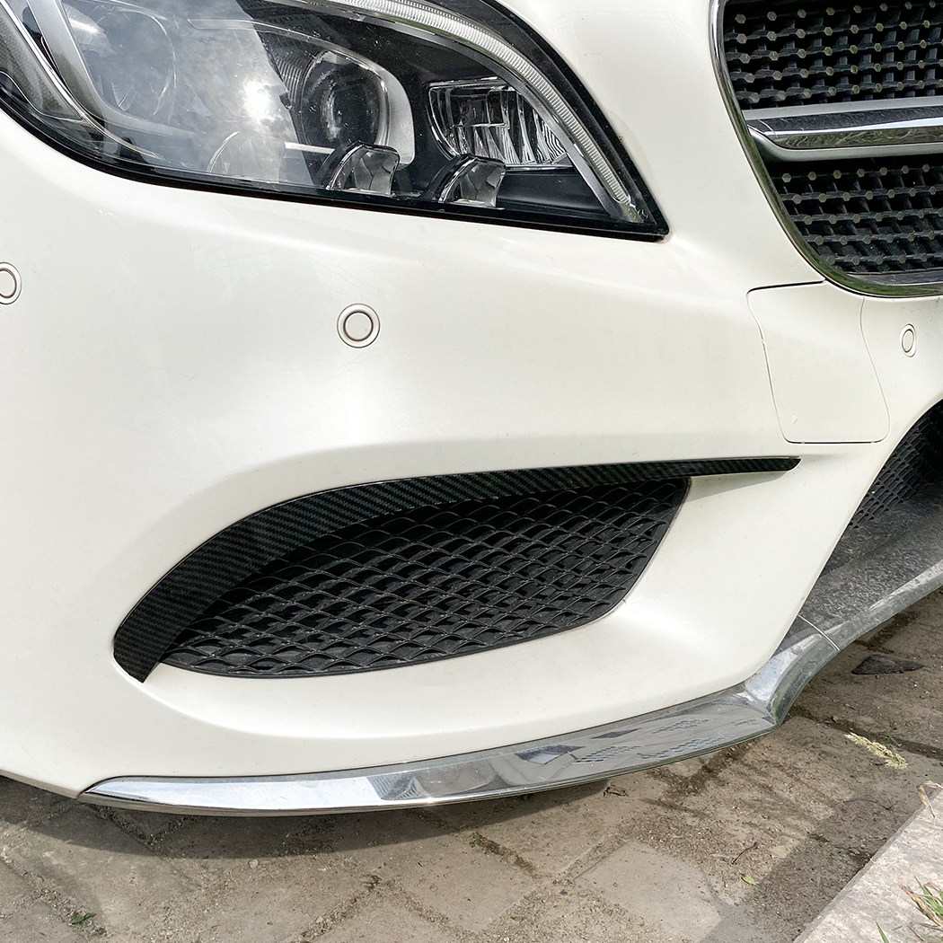 AMP-Z Front Bumper Fins Spoiler Canards For Mercedes Benz CLS Class C218 X218 Facelift AMG-Line 2015-2017