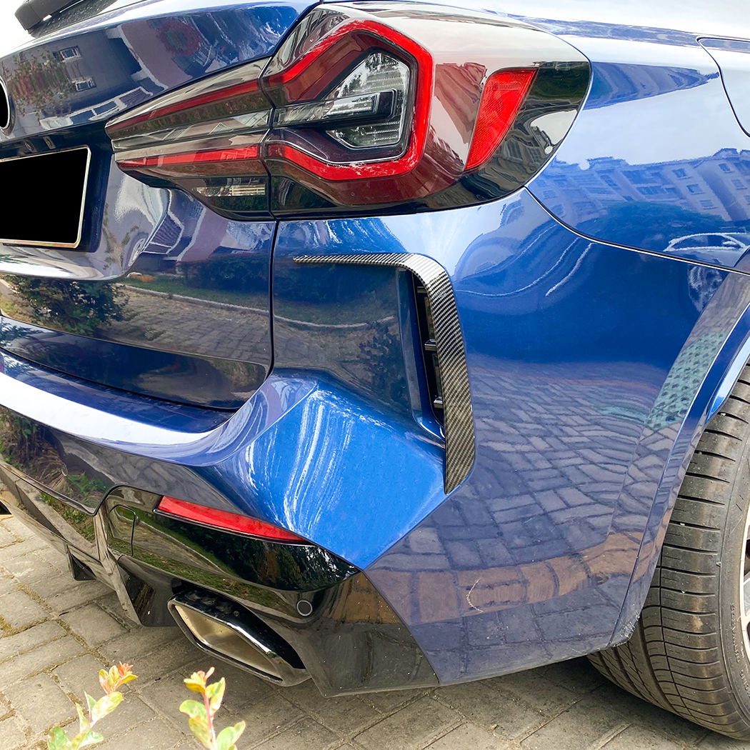 AMP-Z Rear Bumper Fins Spoiler Canards For BMW X3 G01 LCI M Pack 2022+