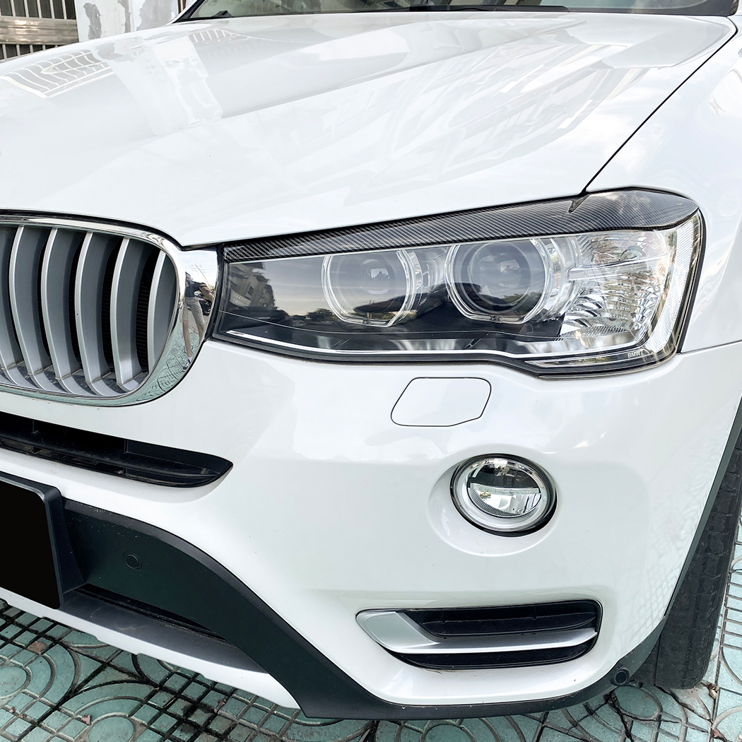 AMP-Z Headlight Eyebrows Eyelids Sticker For BMW X3 F25 X4 F26 2014-2017