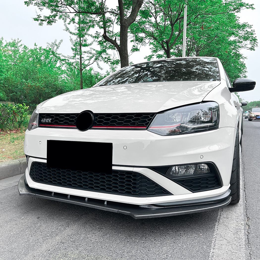 AMP-Z Front Bumper Lip Spiltter For VW Volkswagen Polo 6C GTI 2015-2018