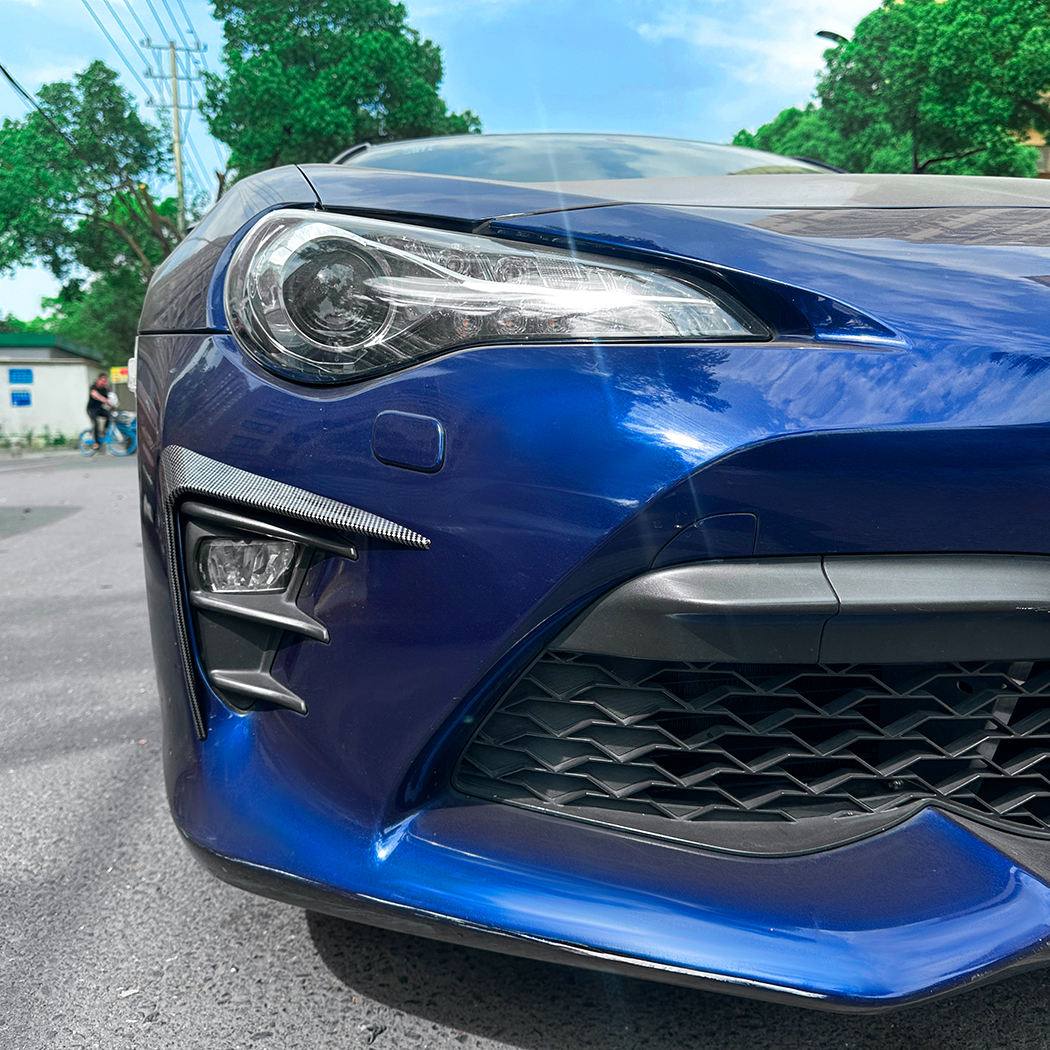 AMP-Z Front Bumper Fins Spoiler Canards For Toyota GT86 Facelift 2017-2020