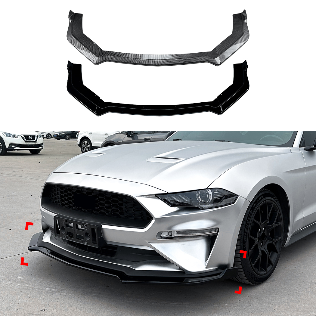 AMP-Z Front Bumper Lip Spiltter For Ford Mustang MK6.5 2018-2023