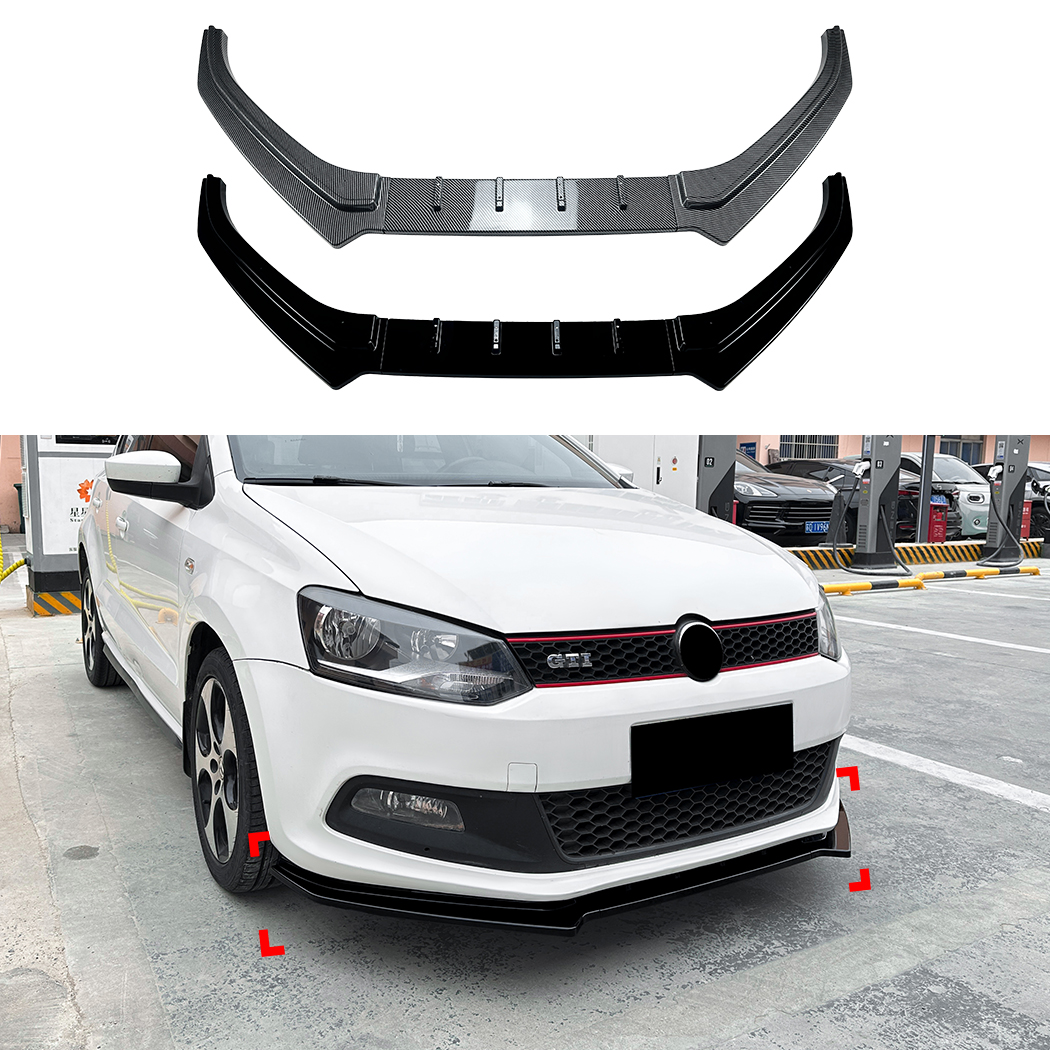 AMP-Z Front Bumper Lip Spiltter For VW Volkswagen Polo 6R GTI 2010-2014