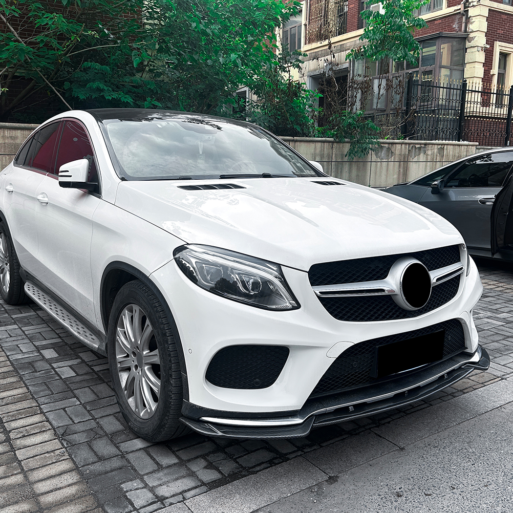 AMP-Z Front Bumper Lip Spiltter For Mercedes Benz GLE Class W166 C292 AMG Line 2015-2018