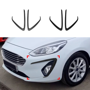 AMP-Z Front Bumper Fins Spoiler Canards For Ford Fiesta MK8 Standard 2018-2020