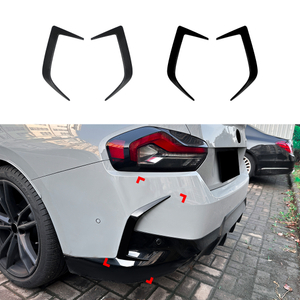 AMP-Z Rear Bumper Fins Spoiler Canards For BMW 2 Series G42 M Sport 2022+