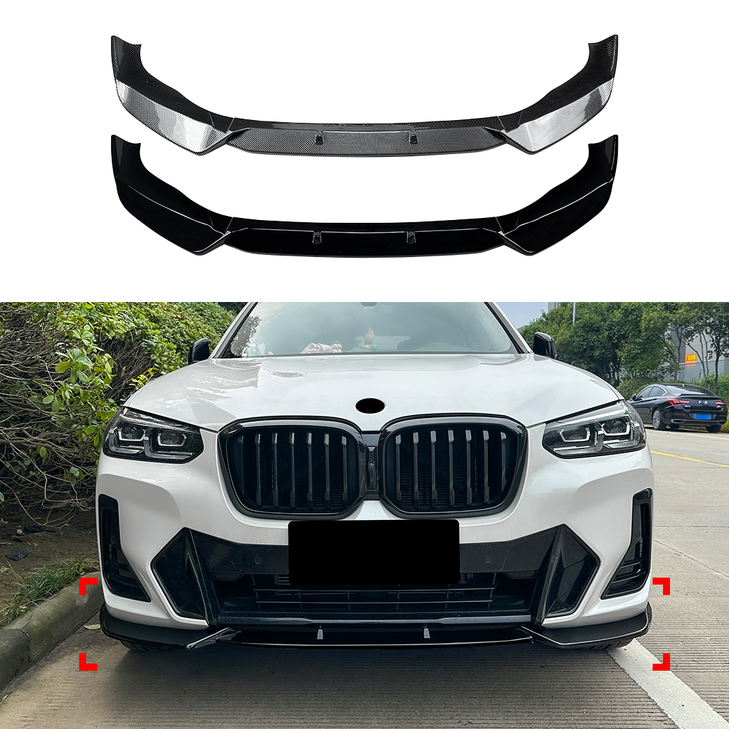 AMP-Z Front Bumper Lip Spiltter For BMW X3 X4 G01 G02 LCI 2022-2024