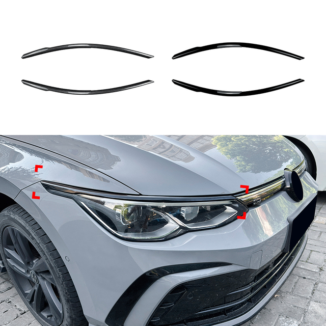 AMP-Z Headlight Eyebrows Eyelids Sticker For VW Volkswagen Golf MK8 MK8.5 2020+