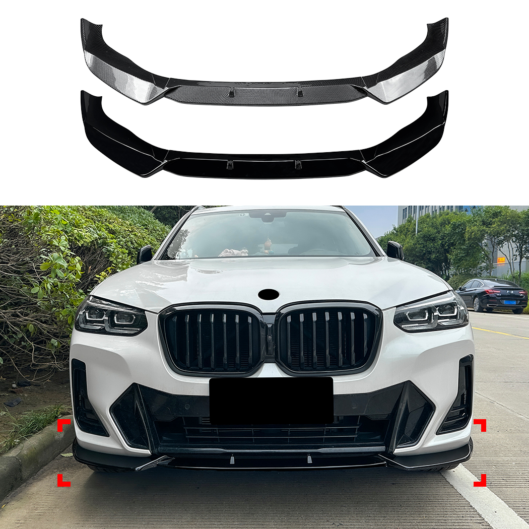 Front Bumper Lip Spiltter For BMW X3 X4 G01 G02 LCI 2022-2024