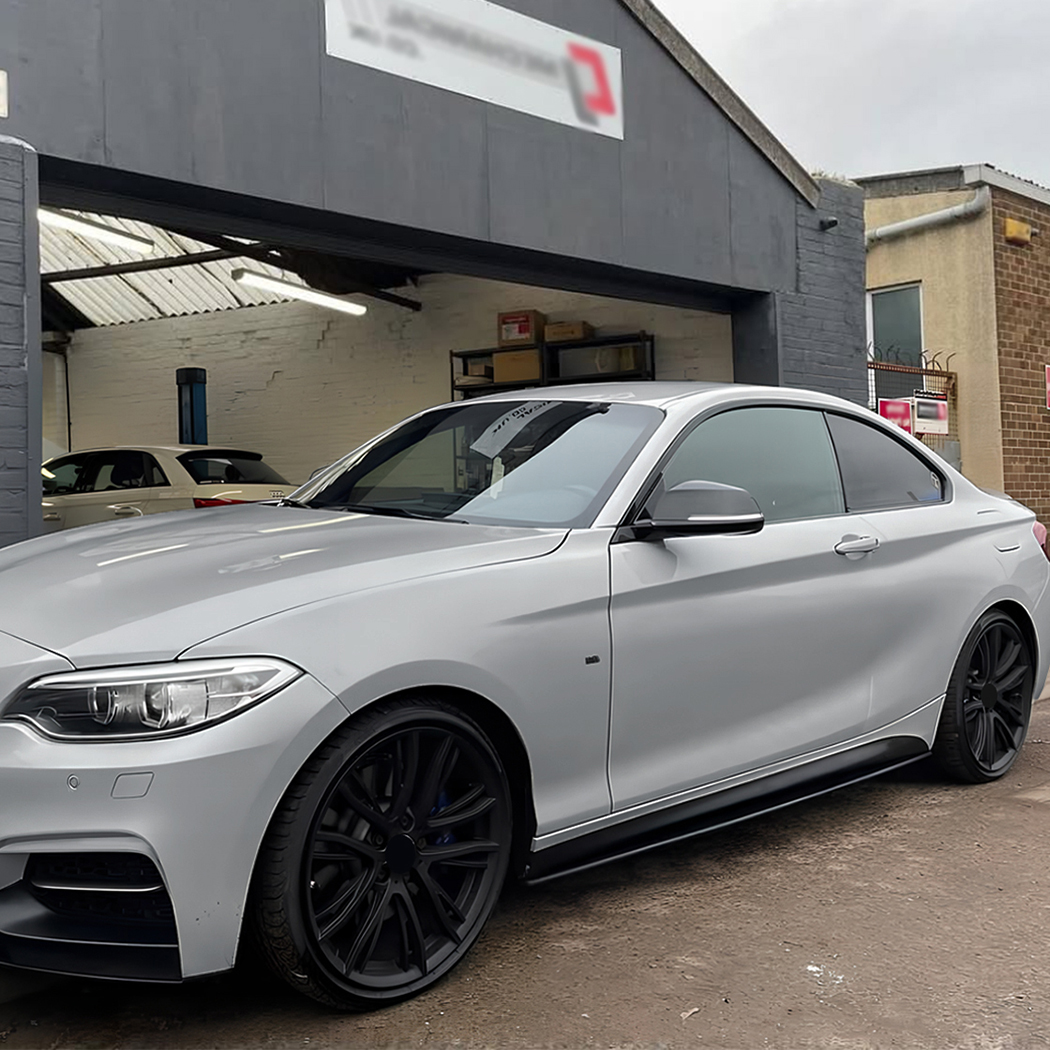 AMP-Z Side Skirt Rocker Panel Splitter Lip For BMW 2 Series F22 F23 M Sport 2014-2019