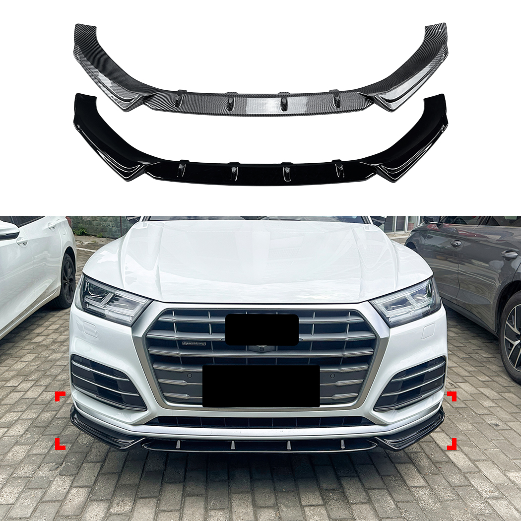 AMP-Z Front Bumper Lip Spiltter For Audi Q5 FY Pre-facelift Sline 2018-2020