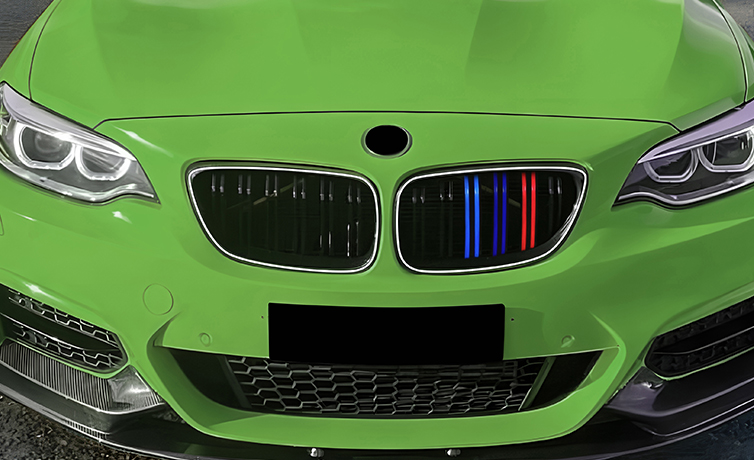 AMP-Z Front Bumper Grille Grill Black For BMW 2 Series F22 F23 2014-2019