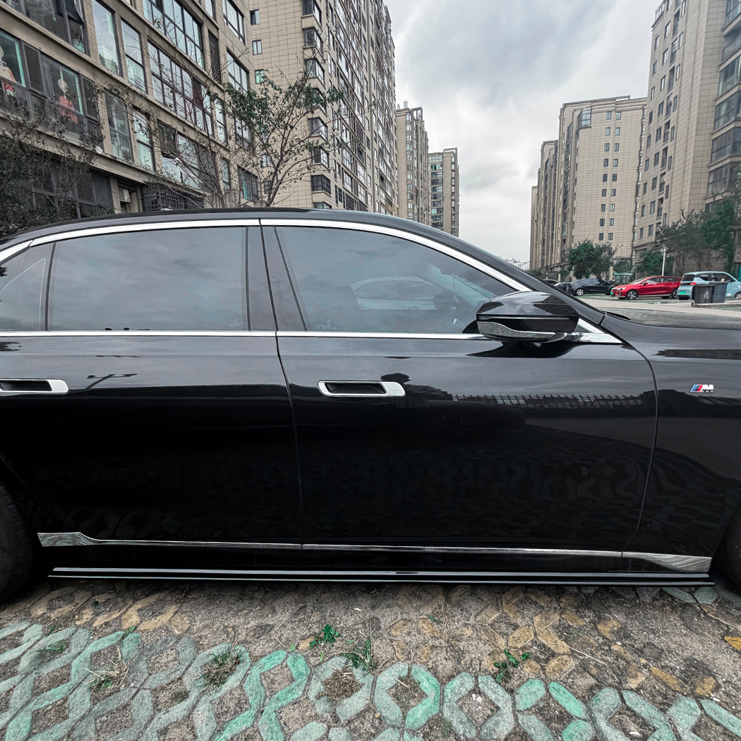 AMP-Z Side Skirt Rocker Panel Splitter Lip For BMW 7 Series i7 G70 G73 M Sport 2023+