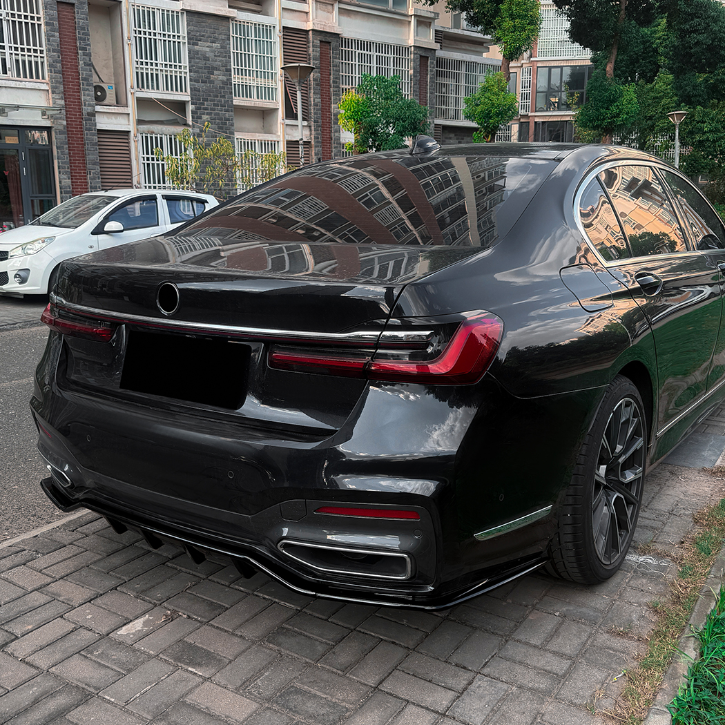 AMP-Z Rear Bumper Spoiler Lip For BMW 7 Series G11 G12 facelift M Sport 2019-2022