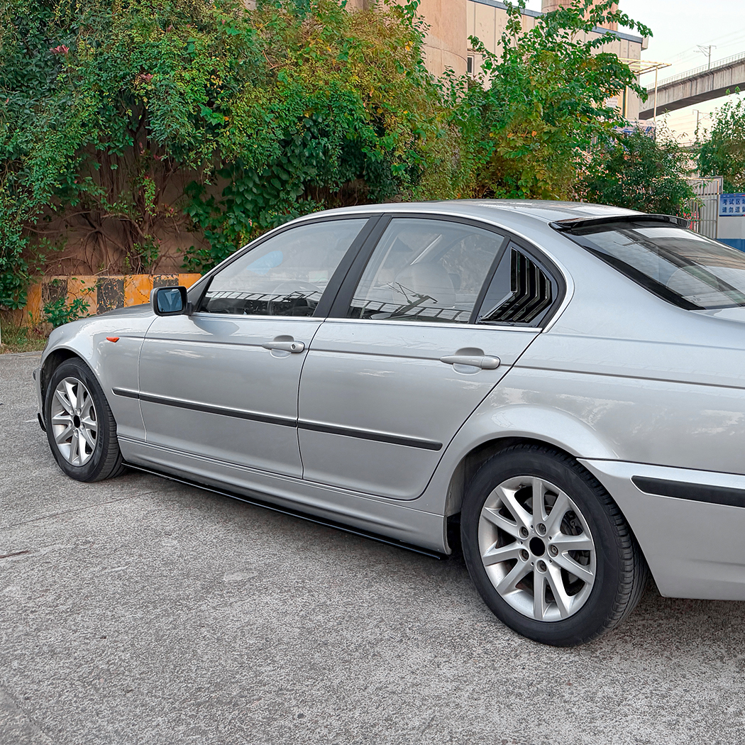 AMP-Z Side Skirt Rocker Panel Splitter Lip For BMW 3 Series E46 M Sport 4-Doors 1998-2005