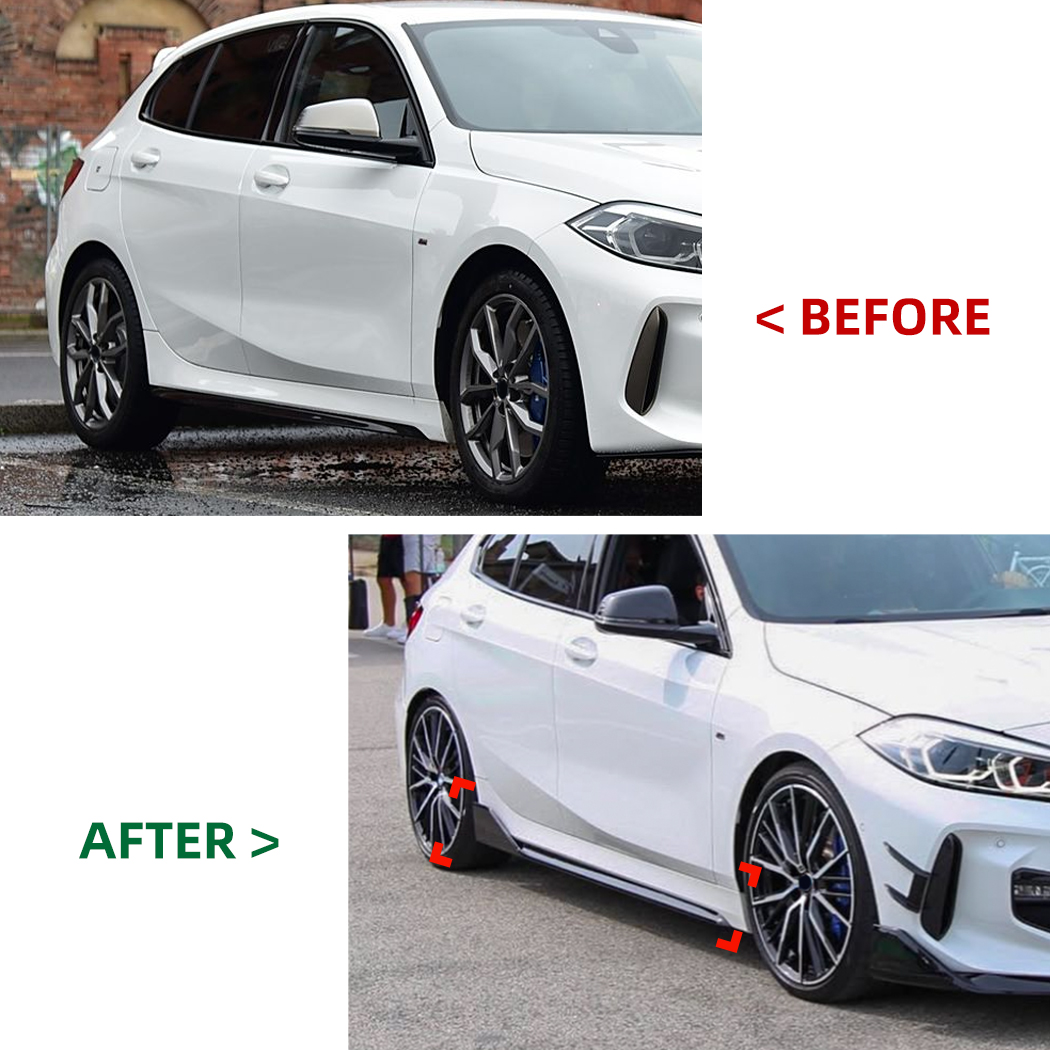 Side Skirt Rocker Panel Splitter Lip For BMW 1 Series F40 M Sport 2019-2024