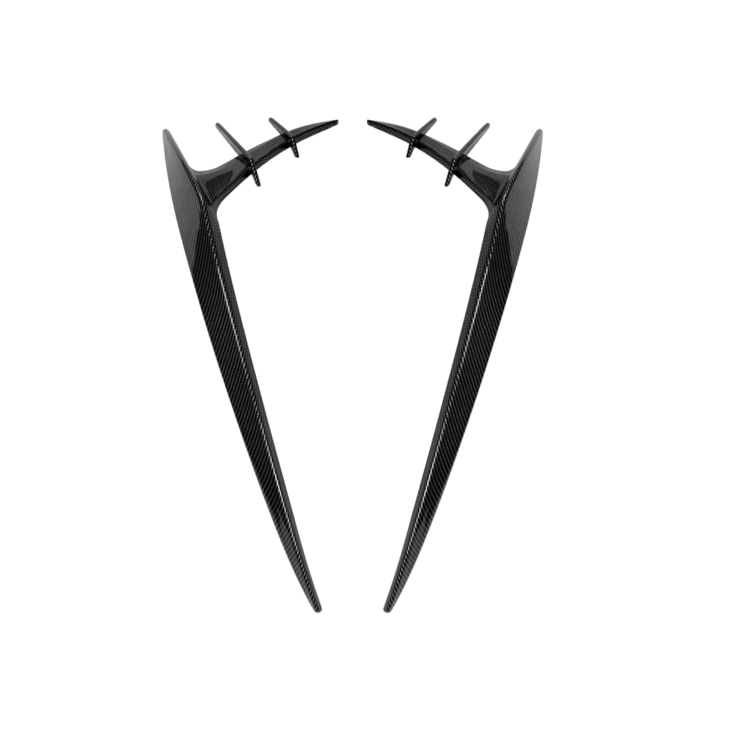 AMP-Z Front Bumper Fins Spoiler Canards For Audi A7 S7 C7 facelift Sline 2015-2018