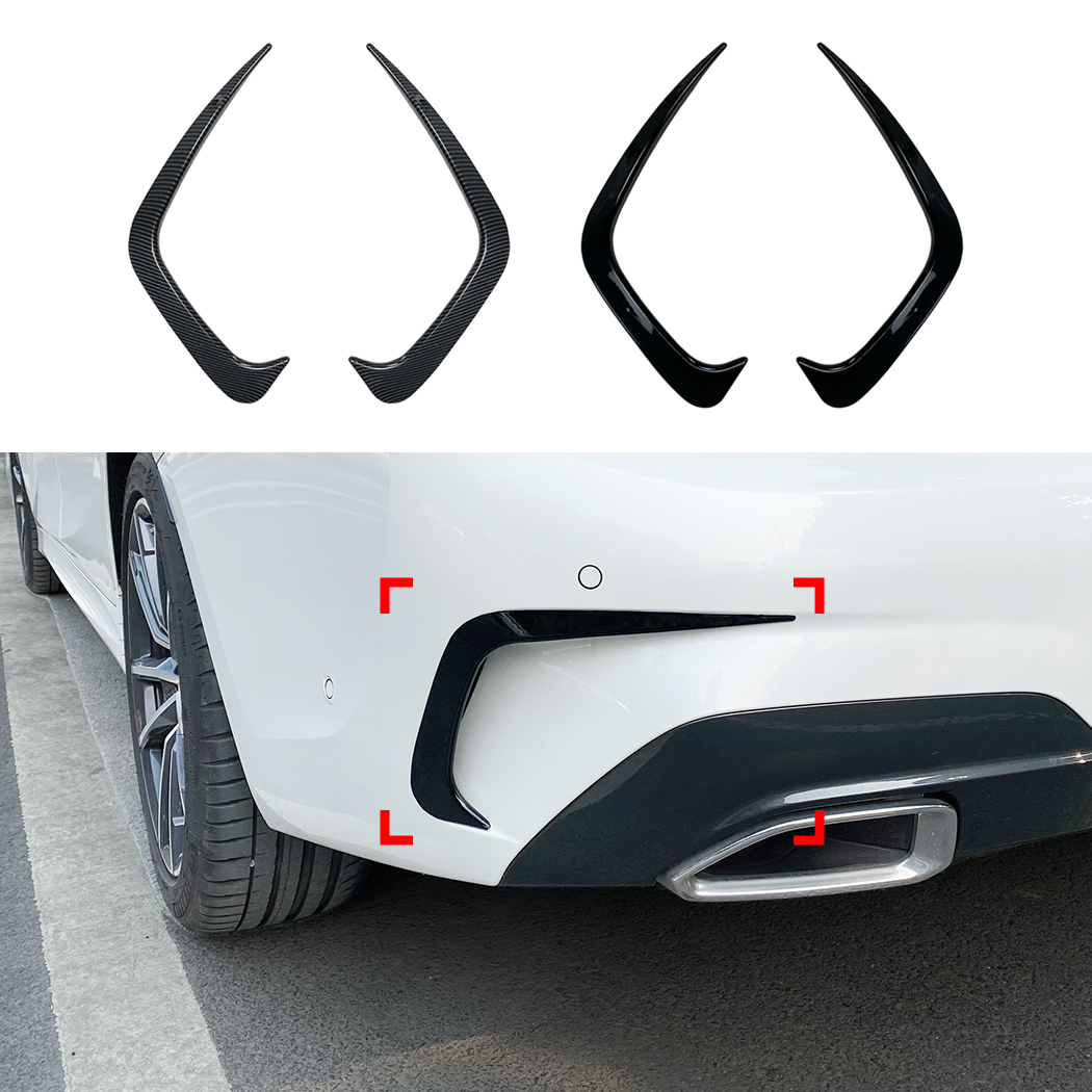 AMP-Z Rear Bumper Fins Spoiler Canards For BMW 3 Series G20 Pre-facelift 2019-2022