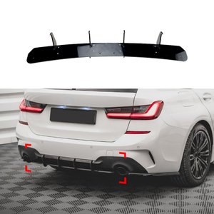 AMP-Z Rear Bumper Spoiler Diffuser Valance Lip For BMW 3 Series G20 2019-2022
