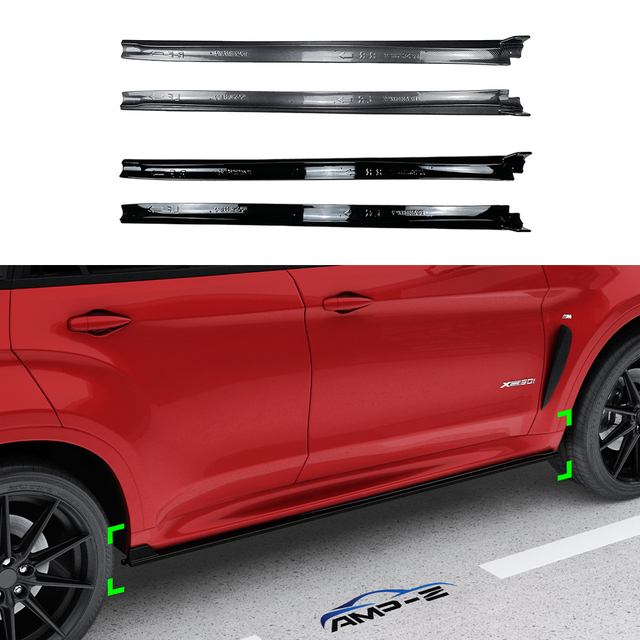 AMP-Z Side Skirt Rocker Panel Lip لـ BMW X6 F16 2014-2019
