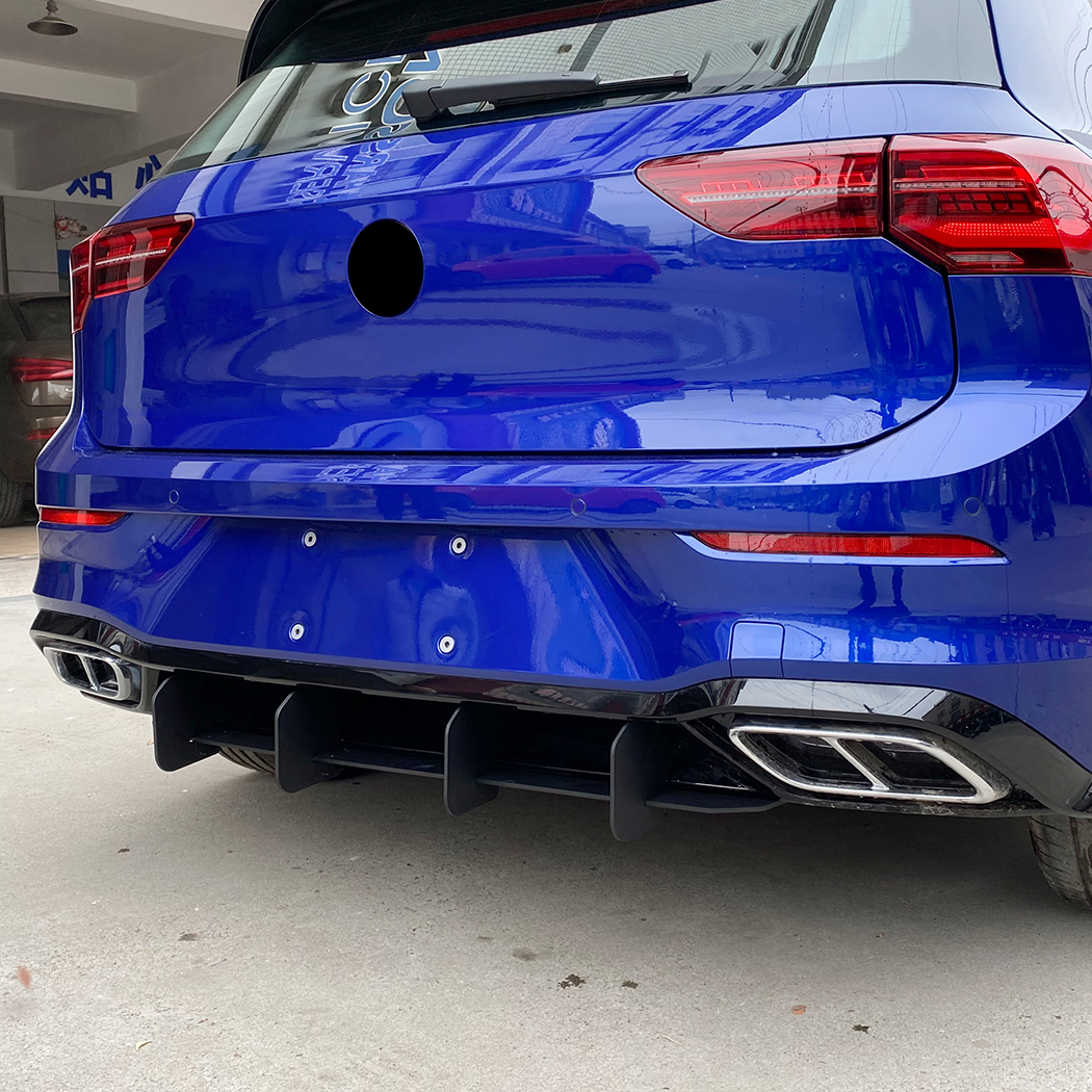 AMP-Z Rear Bumper Short Spoiler Diffuser Valance Lip For Volkswagen VW Golf MK8 2020+
