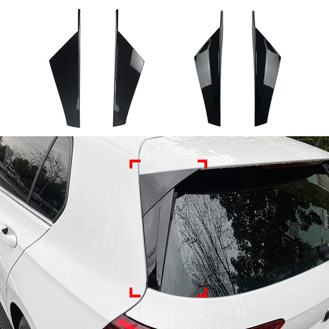 AMP-Z الخلفي المفسد جانب جناح السقف من أجل VW Volkswagen Golf MK8 2020+